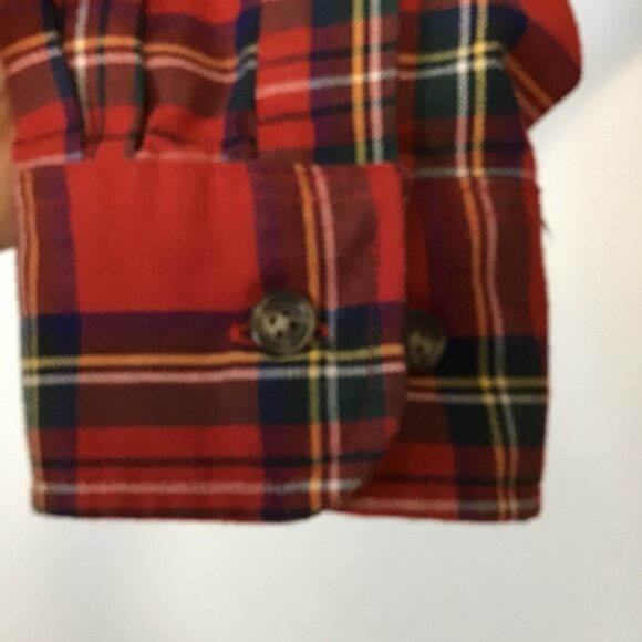 Vintage Viyella Men's Tartan Plaid Wool Blend Button Down Shirt Size L - Picture 3 of 5